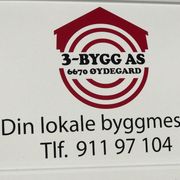 3-BYGG AS Logo med telefonnummer