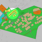 Illustrert bilde av byggefeltet for fase 1
